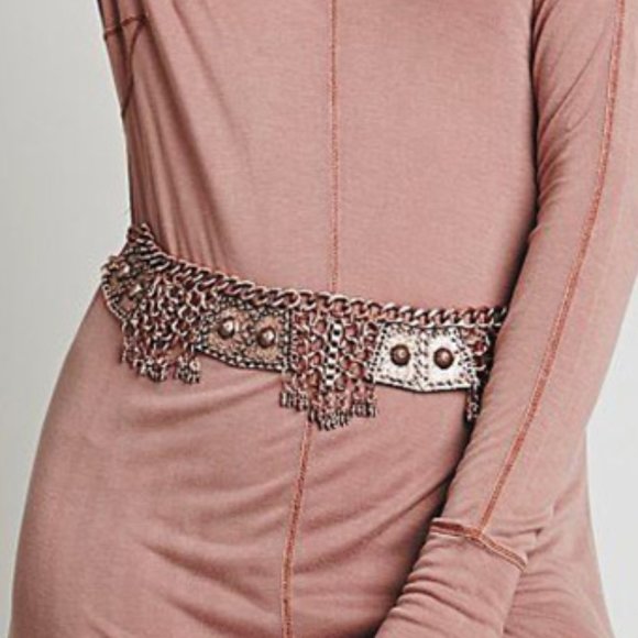 Free People Accessories - New Free People brass hidden treasures belt